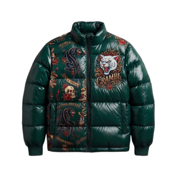 CRAMBL TIGER & PANTHER PUFFER JACKET