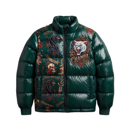 CRAMBL TIGER & PANTHER PUFFER JACKET