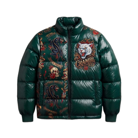 CRAMBL TIGER & PANTHER PUFFER JACKET