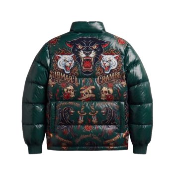 CRAMBL TIGER & PANTHER PUFFER JACKET